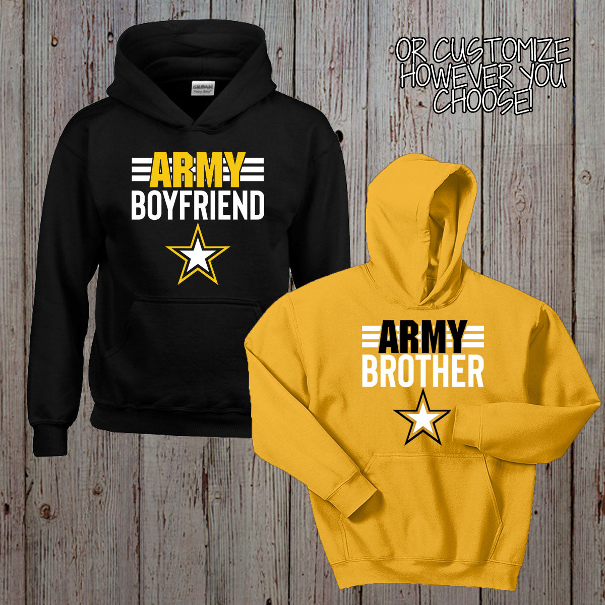 custom Army husband hoodie