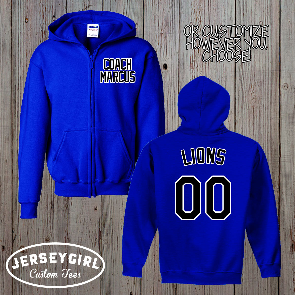 personalized baseball zip up sweatshirt