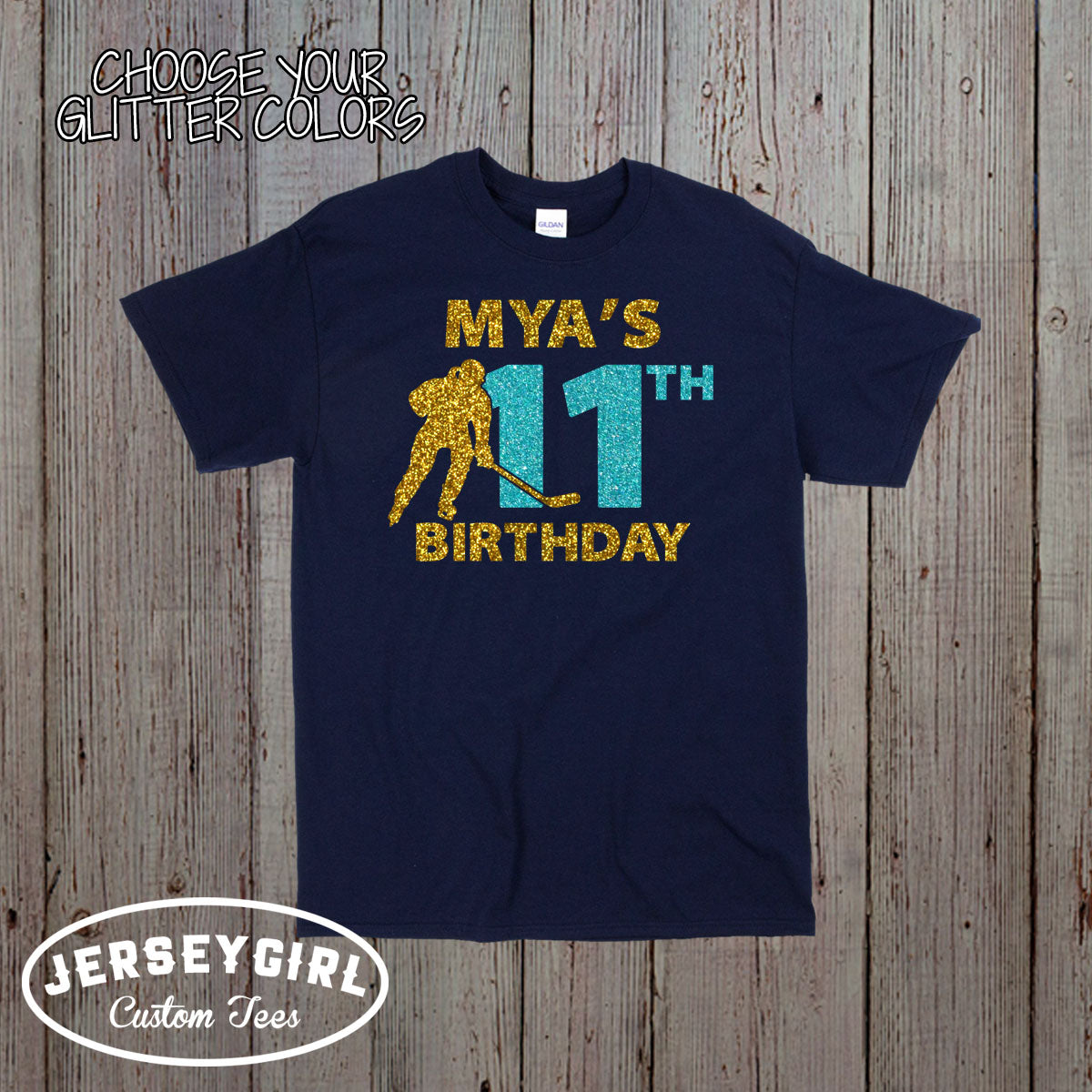 personalized hockey birthday shirt