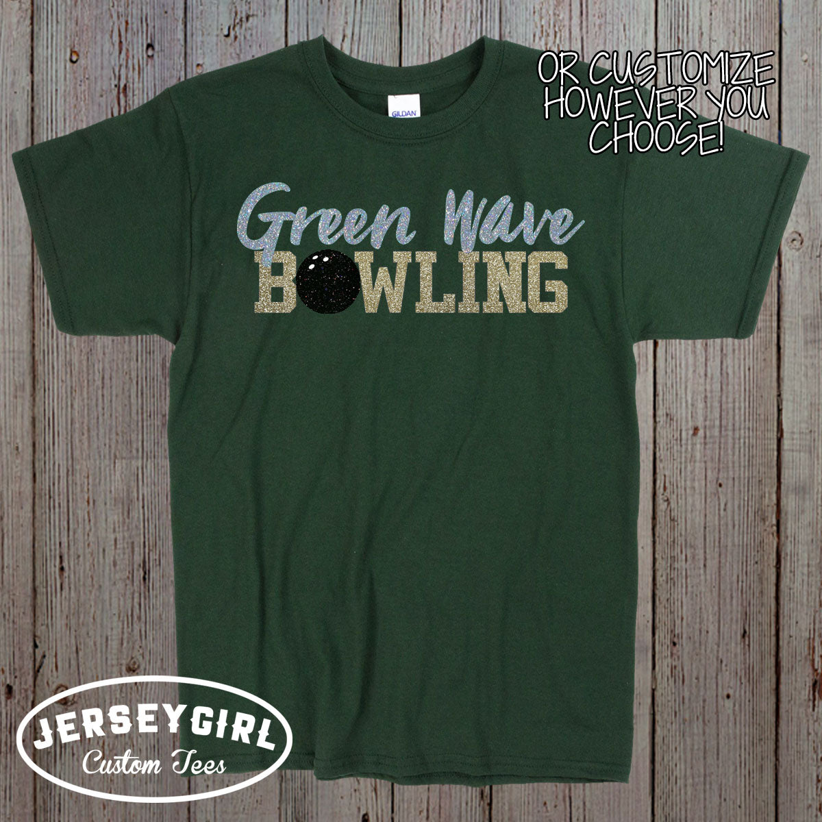 glitter bowling mom shirt