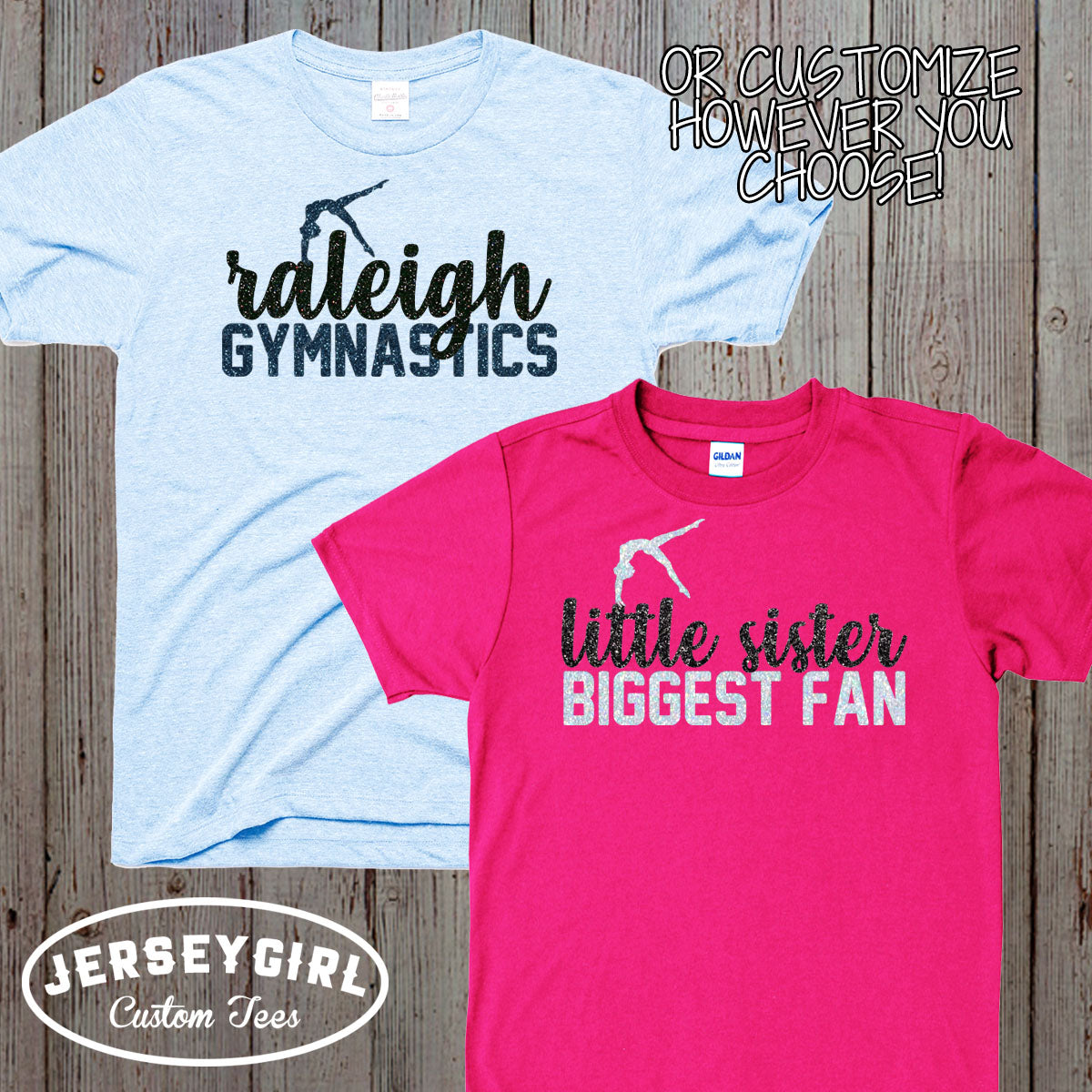 custom bling gymnastics mom shirt