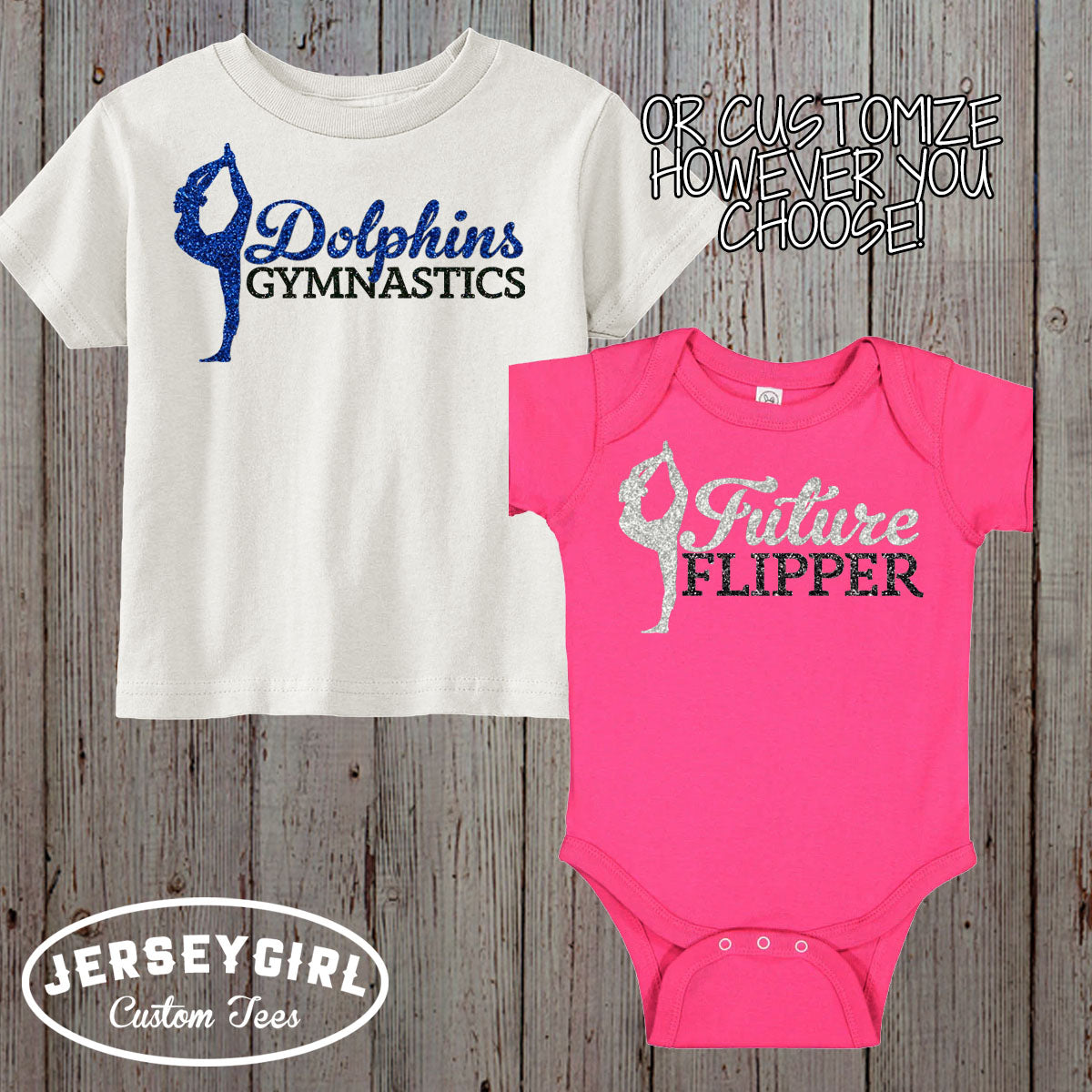 custom gymnastics sibling shirts