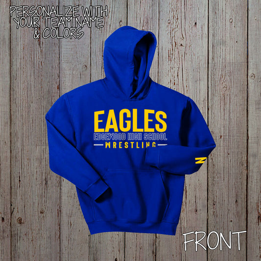 custom high school wrestling hoodie