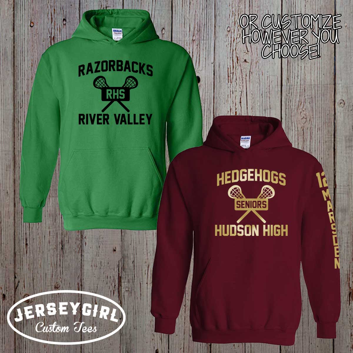 custom lacrosse hoodie