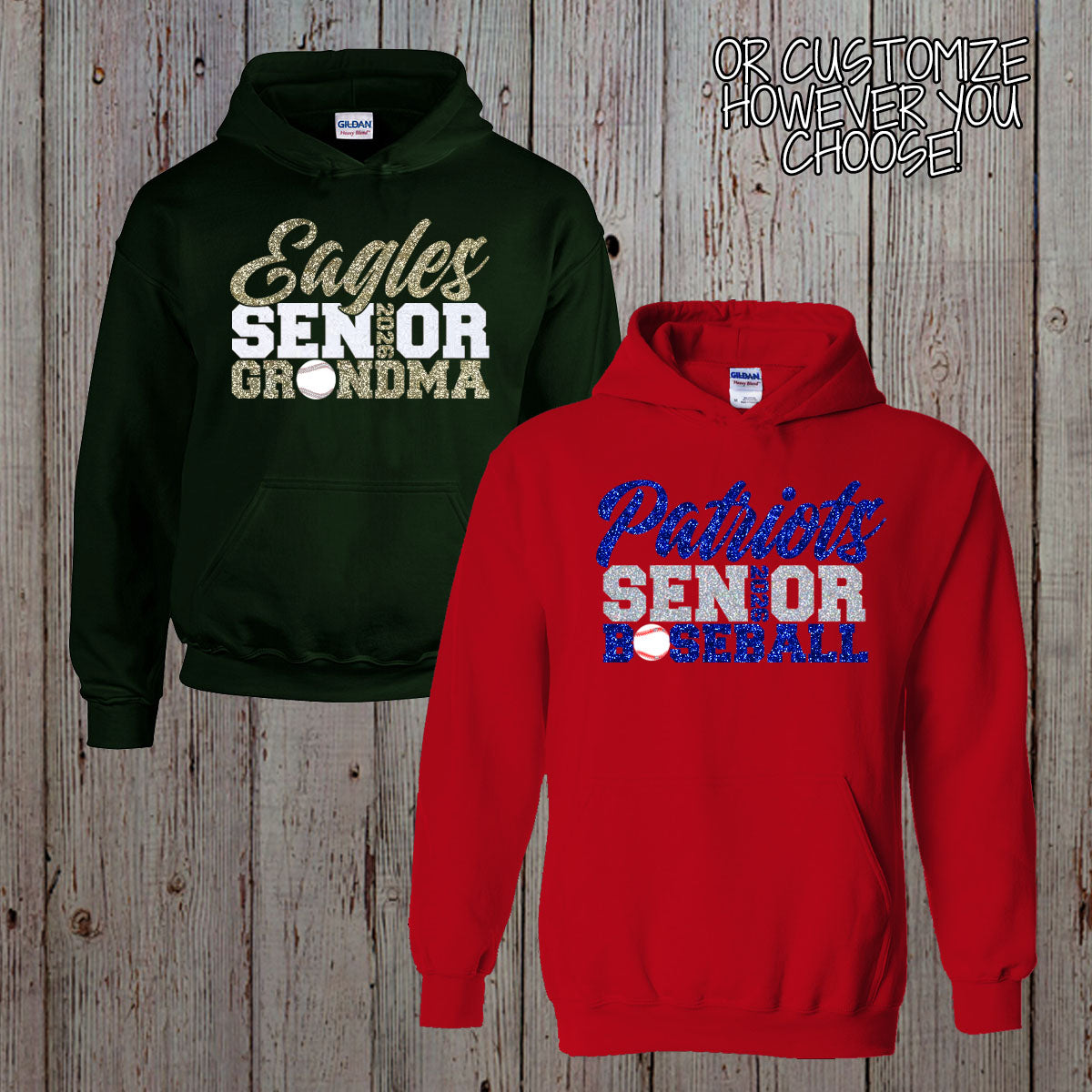 custom baseball senior mom sweatshirt