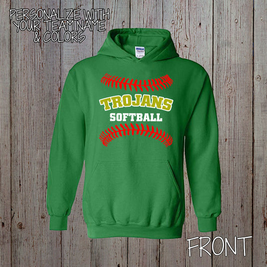 custom softball team sweatshirts