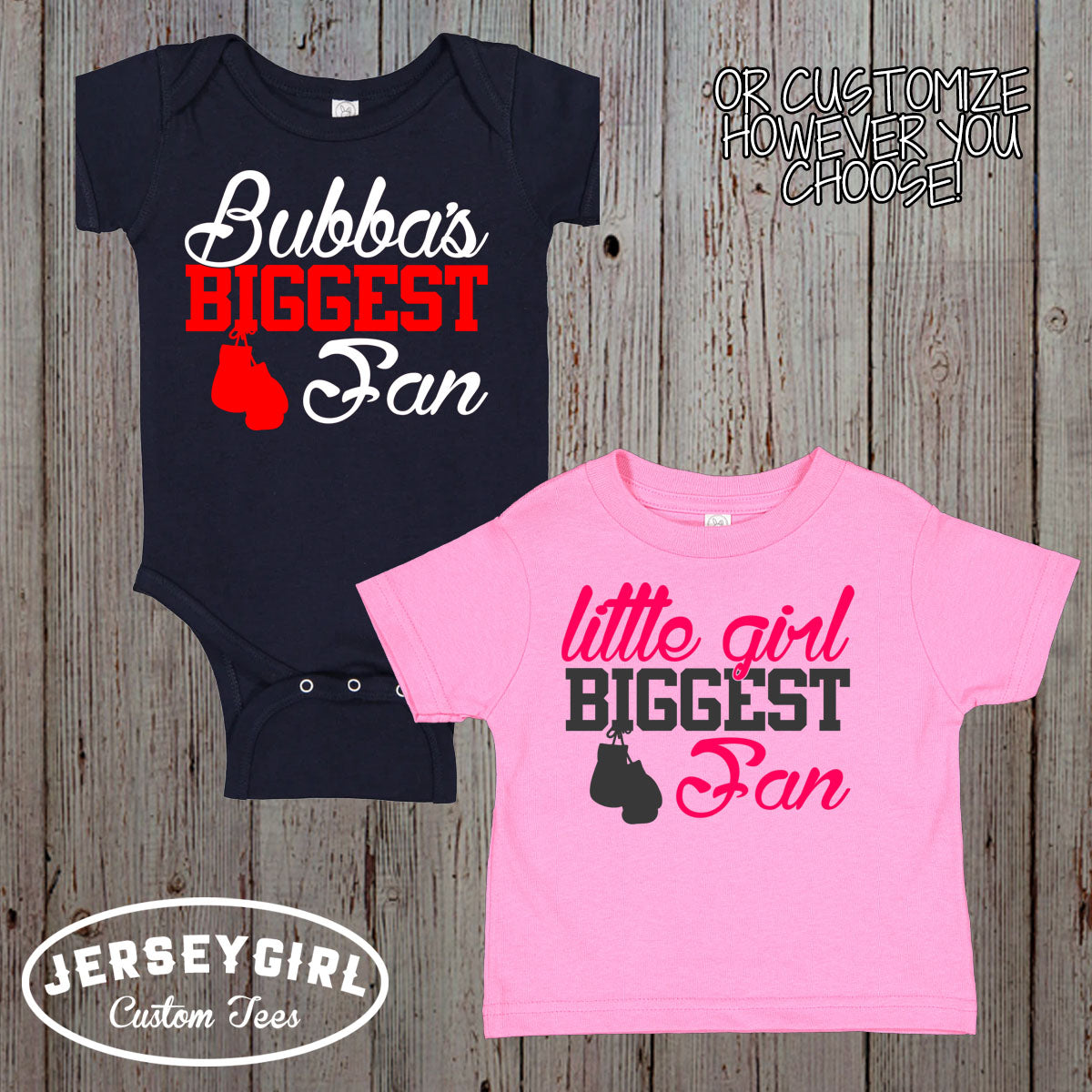 daddy's biggest fan boxing bodysuit