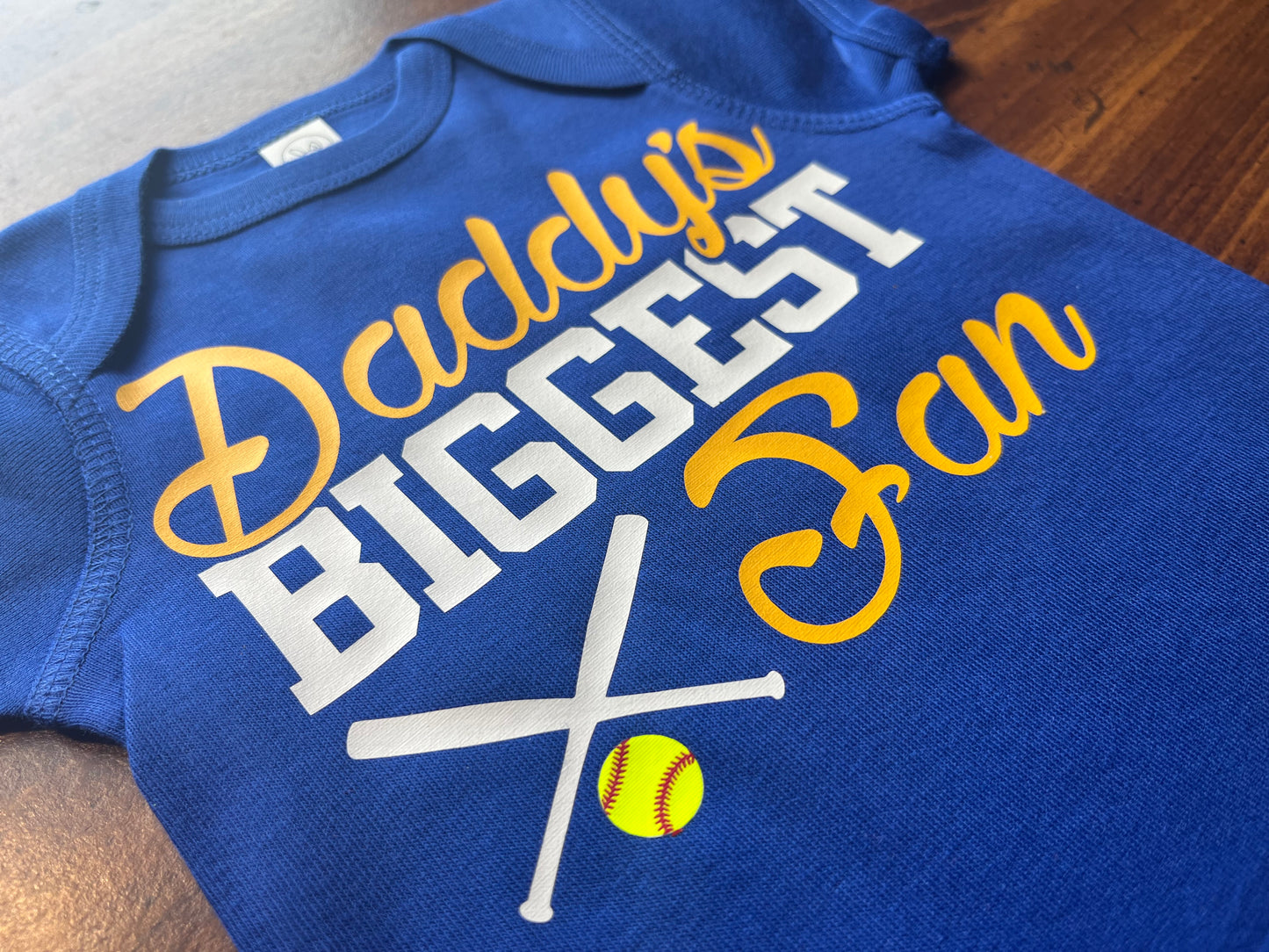 daddy’s biggest fan softball shirt