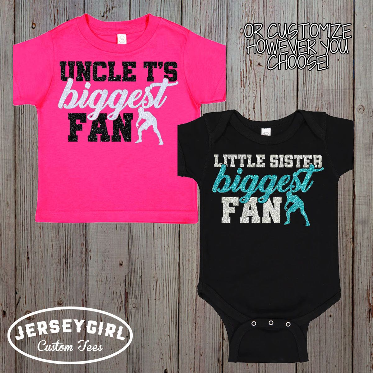 Glitter Daddy's Biggest Fan Wrestling Bodysuit or Toddler Shirt