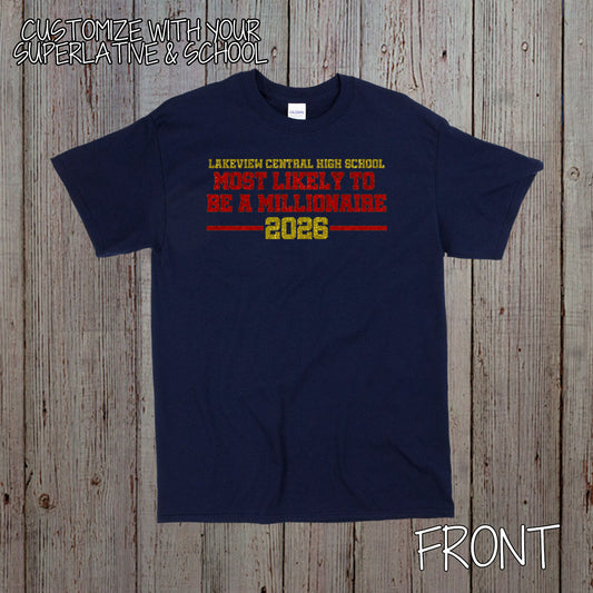 custom glitter senior superlative shirt