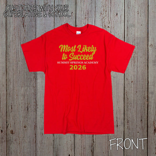 personalized glitter senior superlative shirt