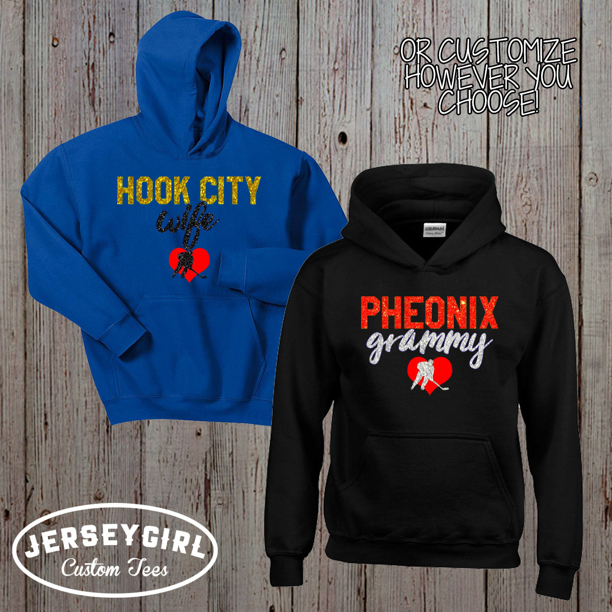 custom hockey girlfriend hoodie