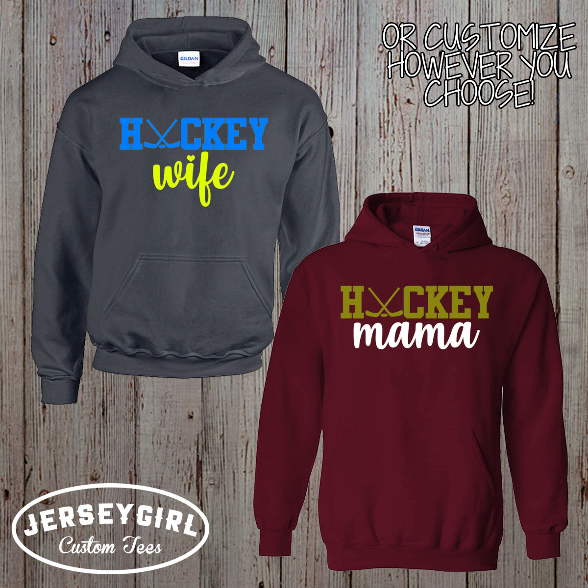 custom hockey girlfriend sweatshirt
