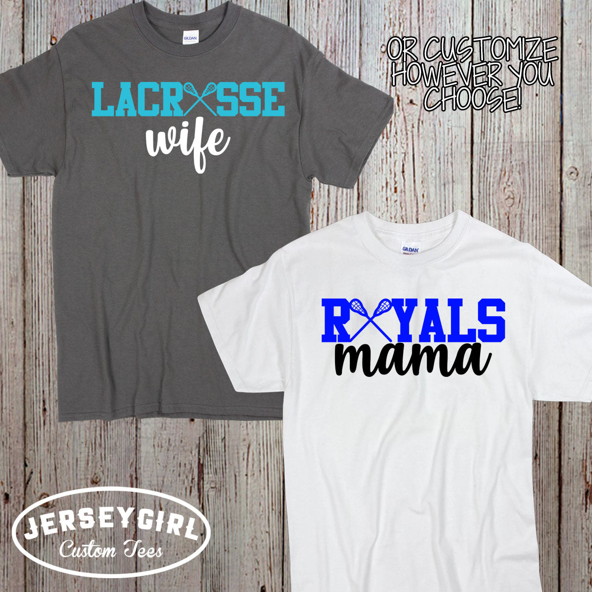 Custom Lacrosse Girlfriend Shirt with Name & Number
