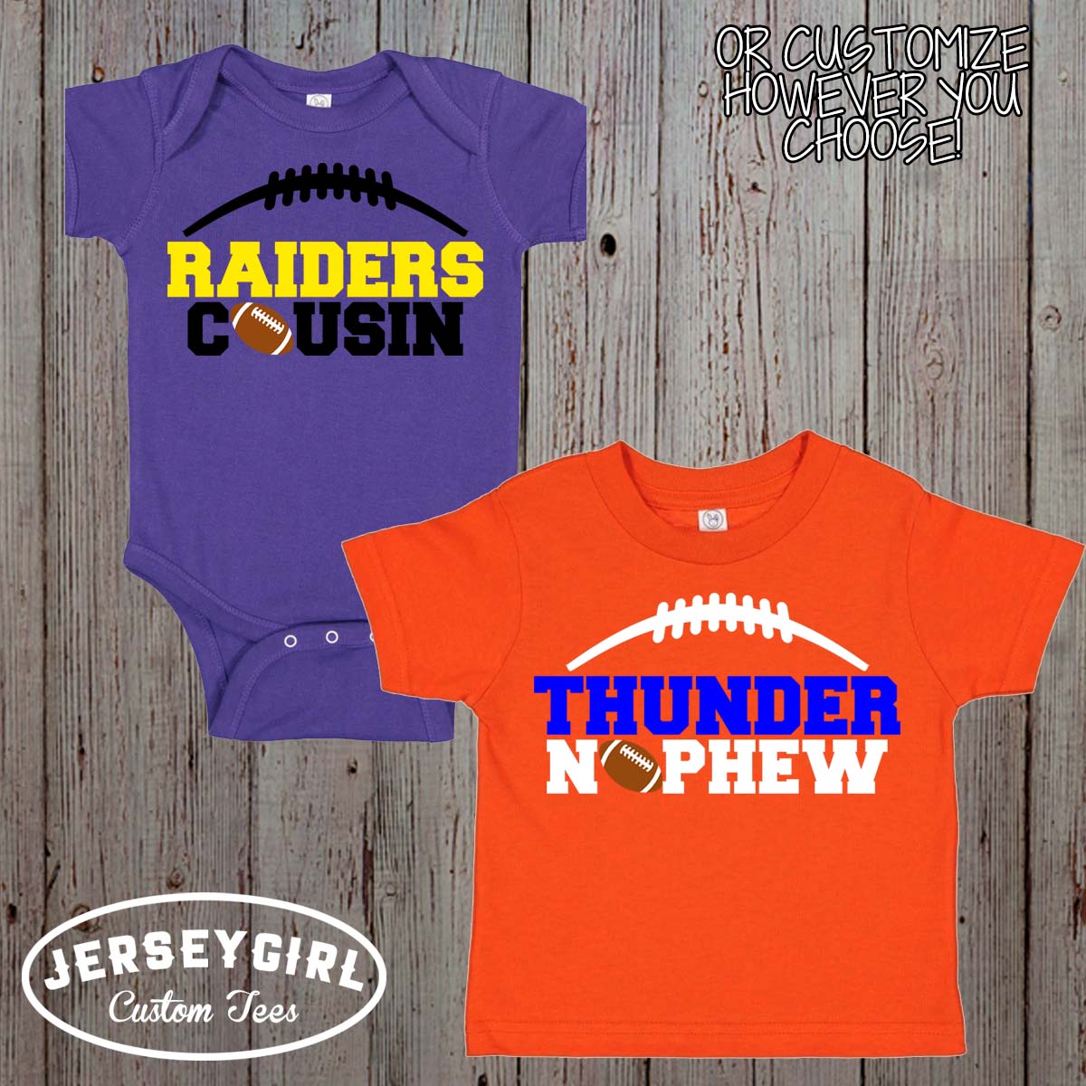 custom football brother baby bodysuit