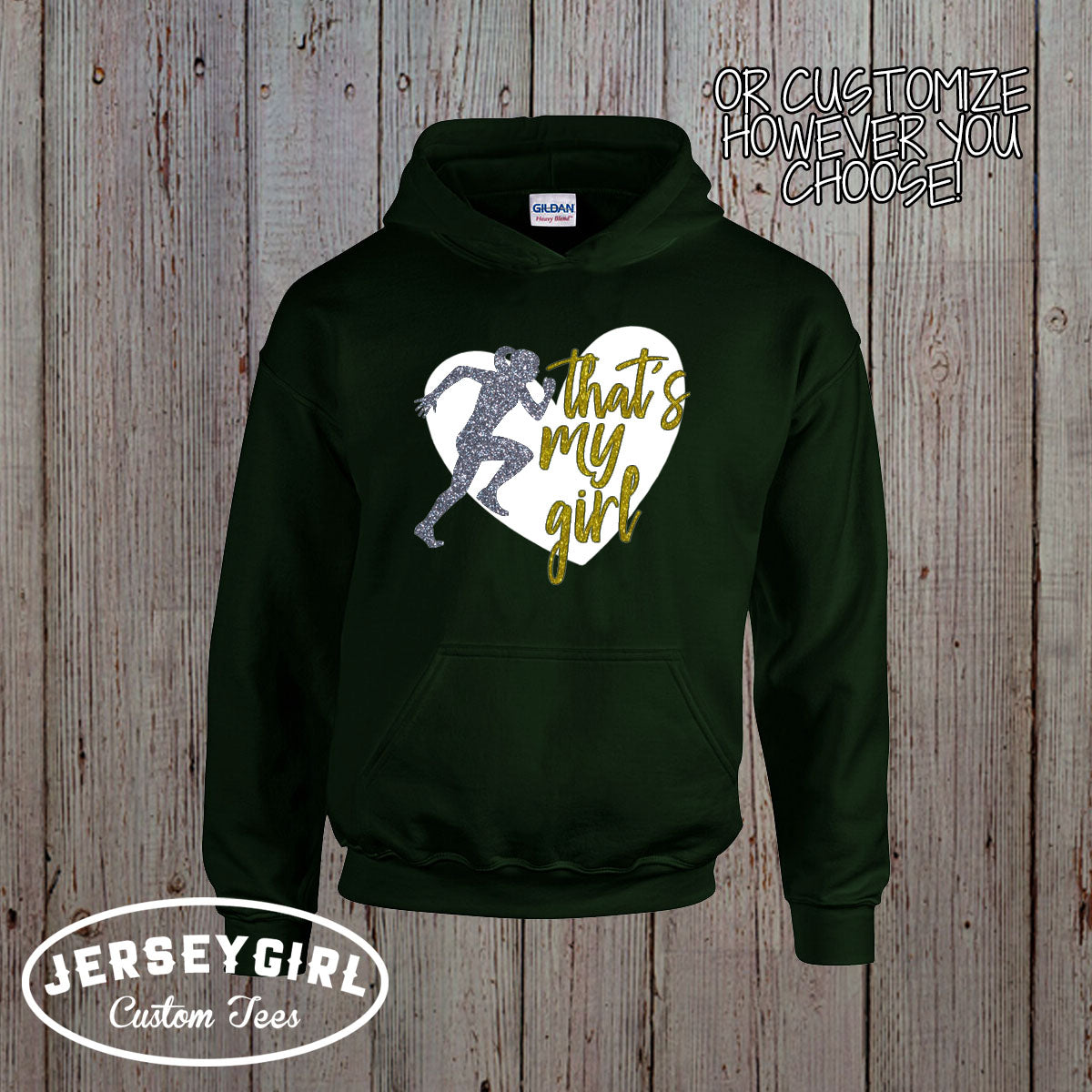 My Heart is on That Track running hoodie