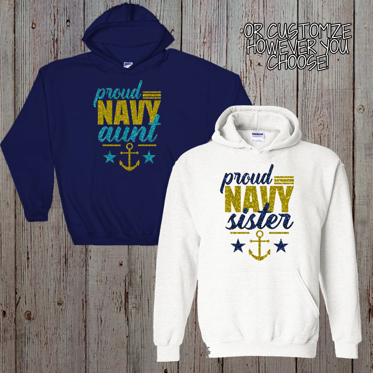 custom Navy grandma sweatshirt