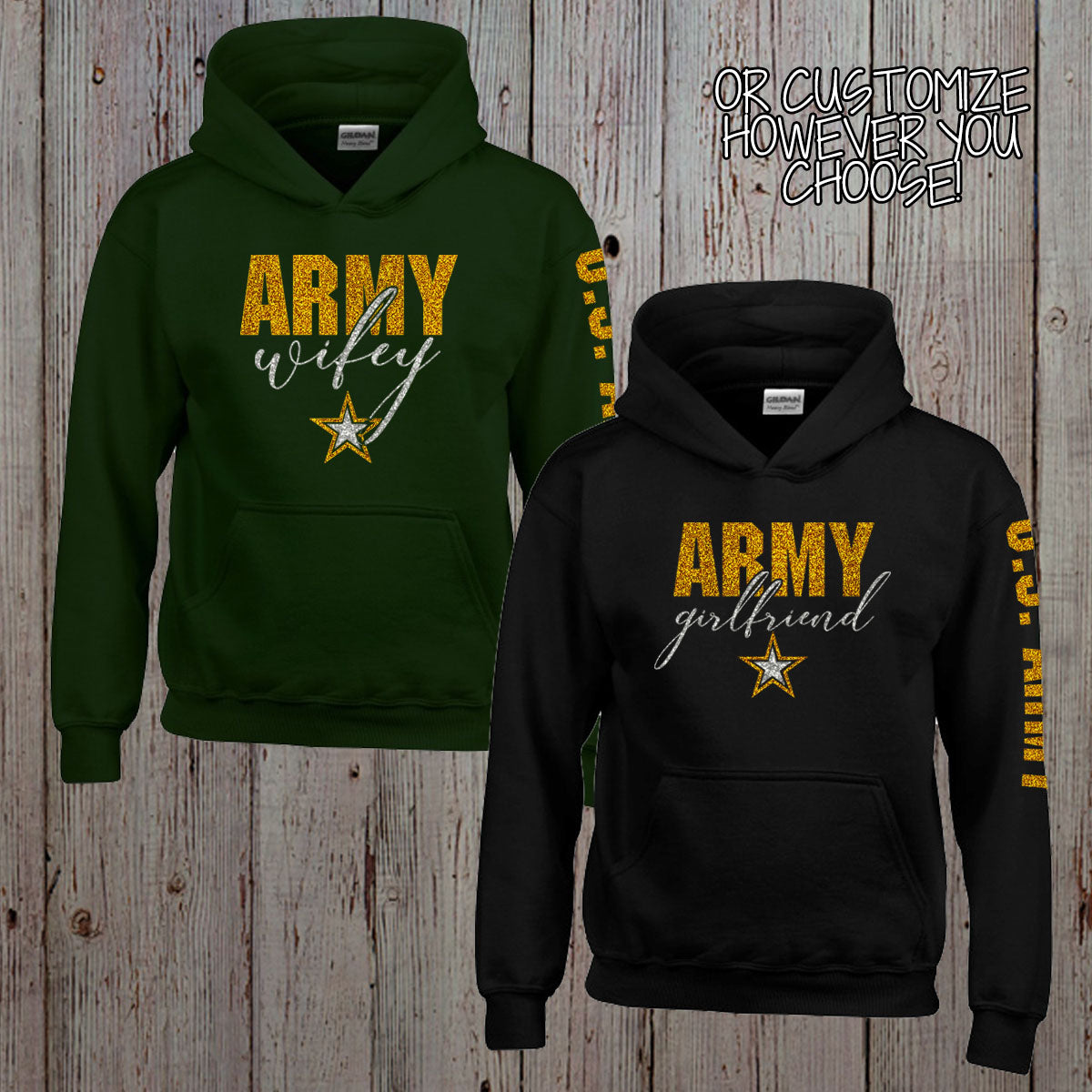 personalized Army wife sweatshirt