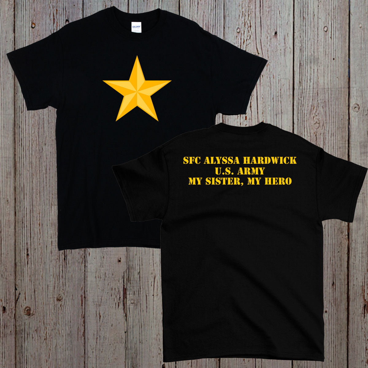 personalized Gold Star military shirts