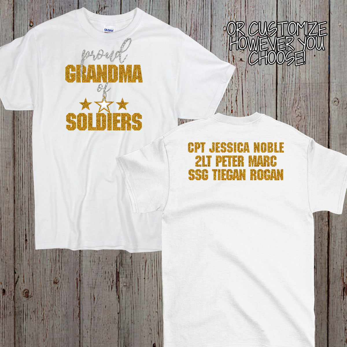 glitter Proud Mom of a Soldier shirt
