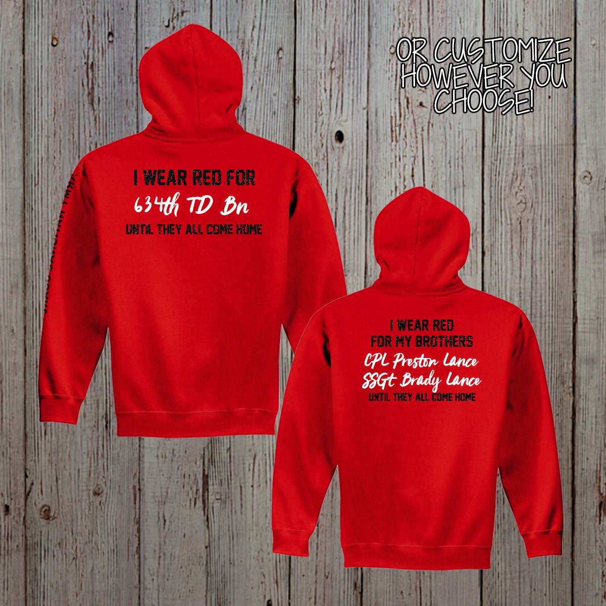 glitter RED Friday sweatshirt