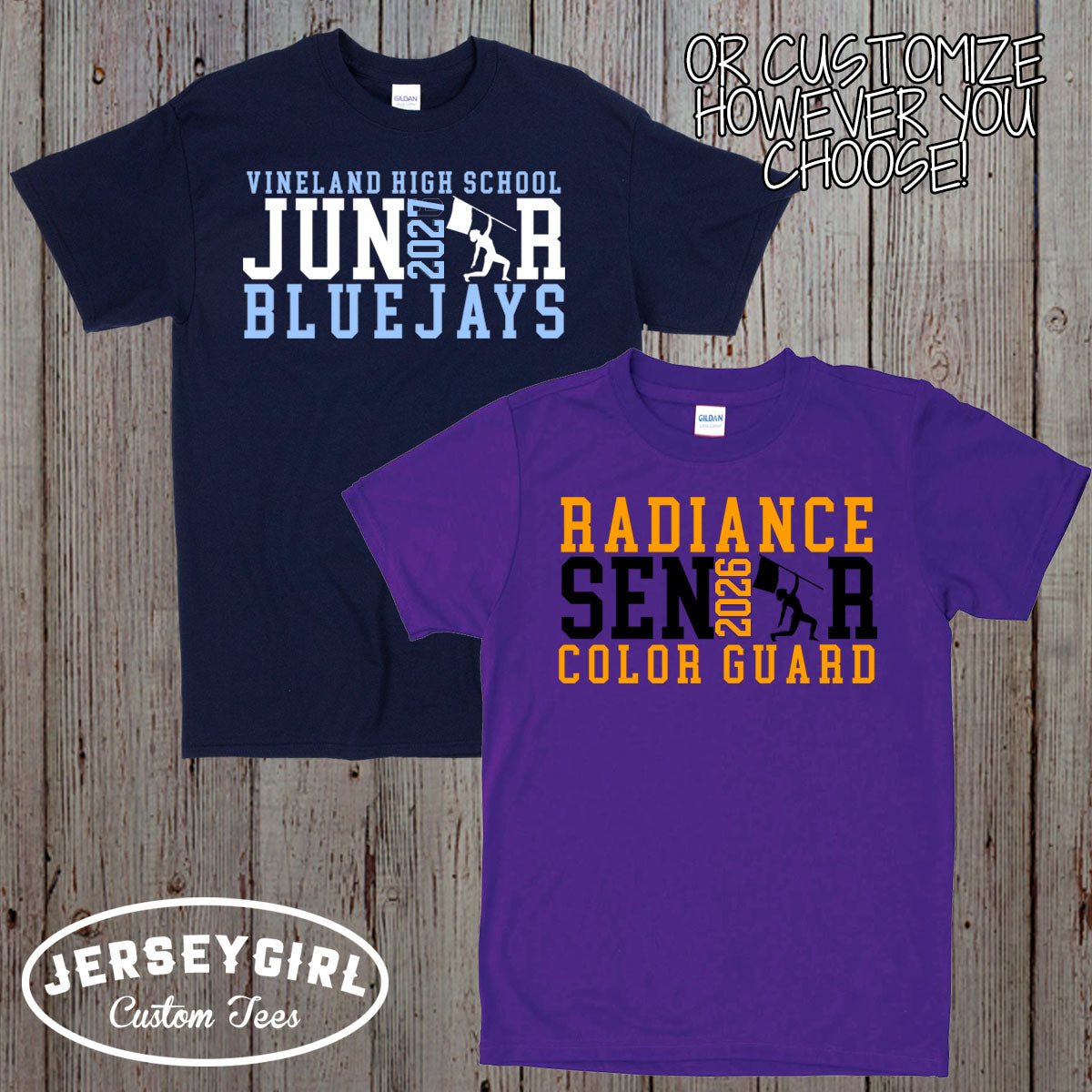 custom color guard senior shirt