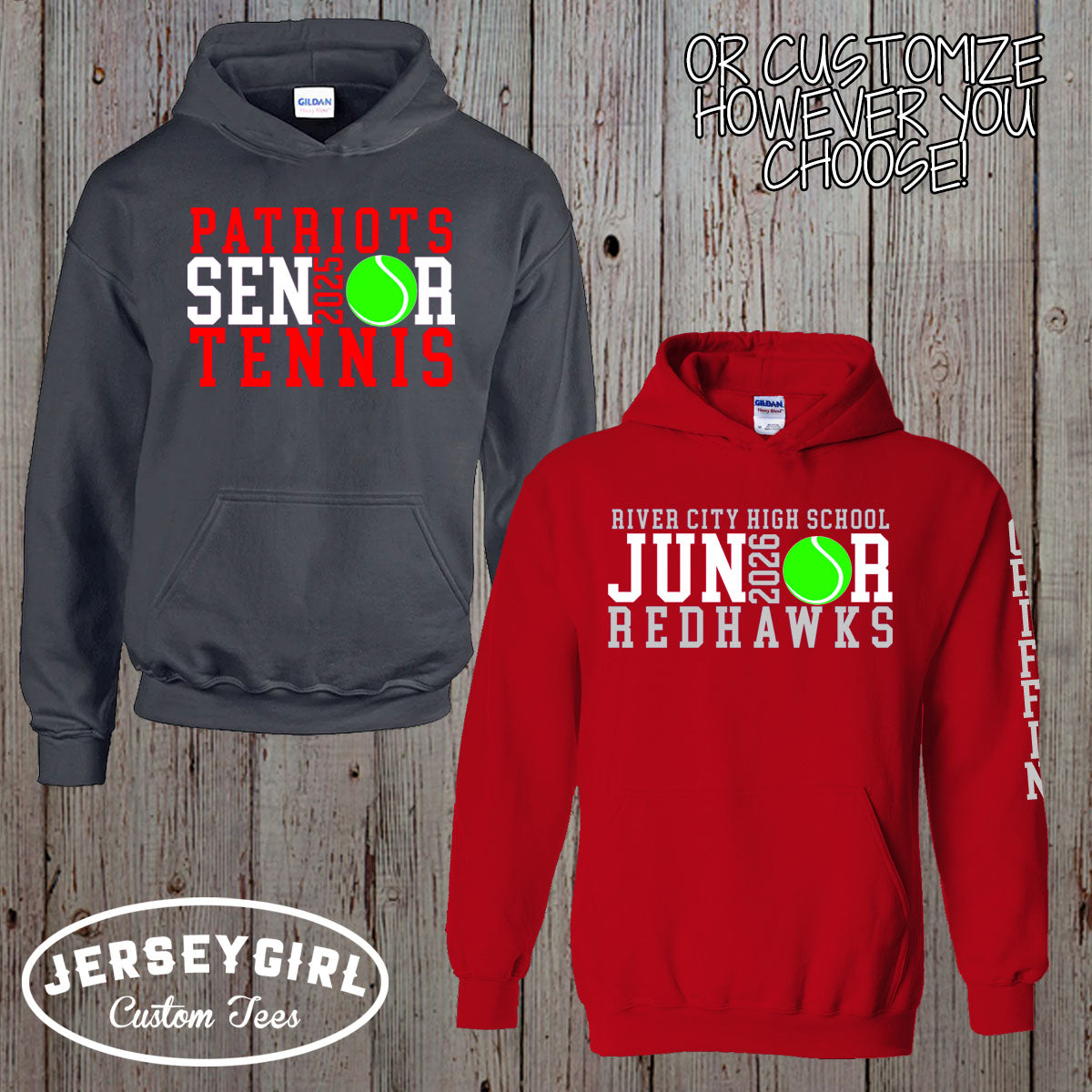 custom tennis senior hoodie