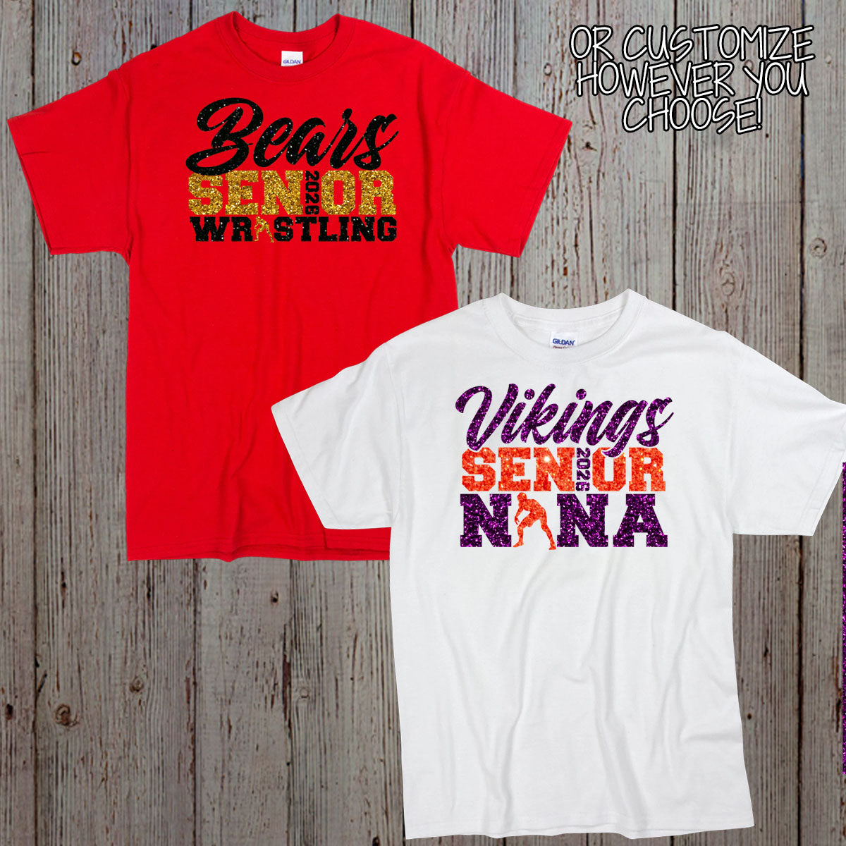 custom senior wrestling mom shirt