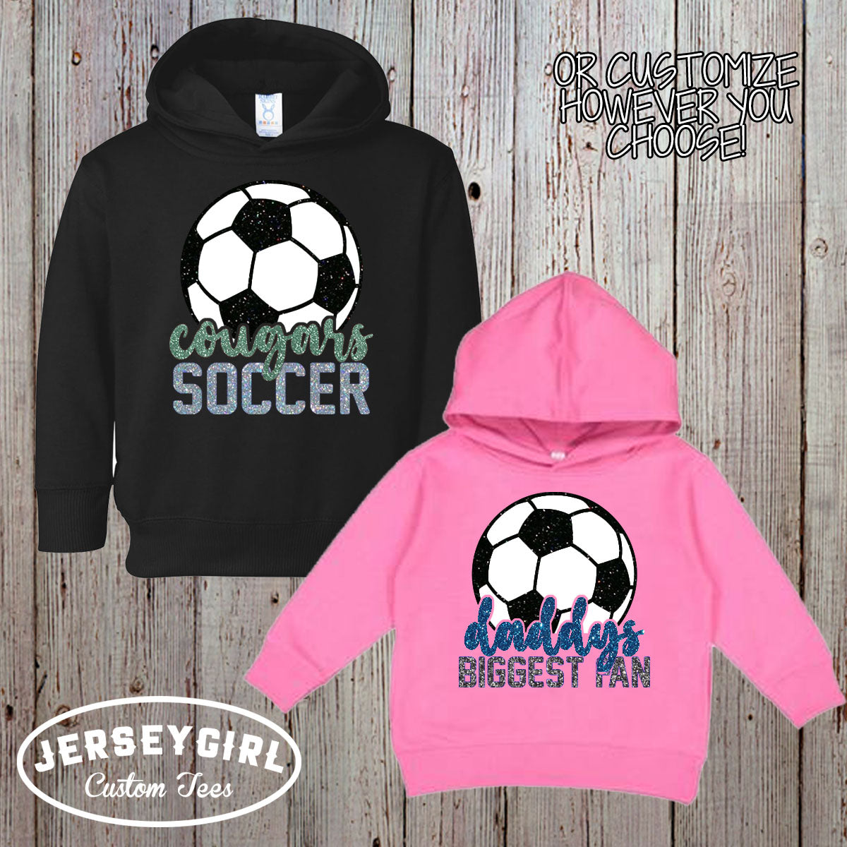 custom soccer sister hoodie with name and number