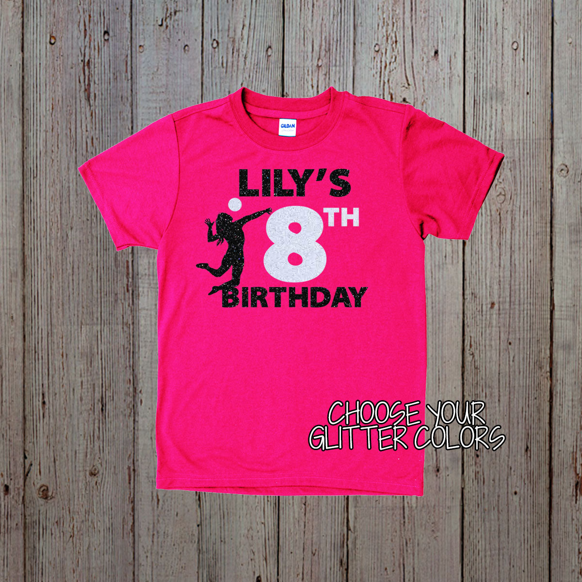 custom volleyball birthday shirt