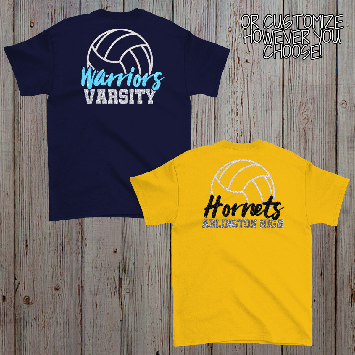 custom glitter volleyball coach shirt
