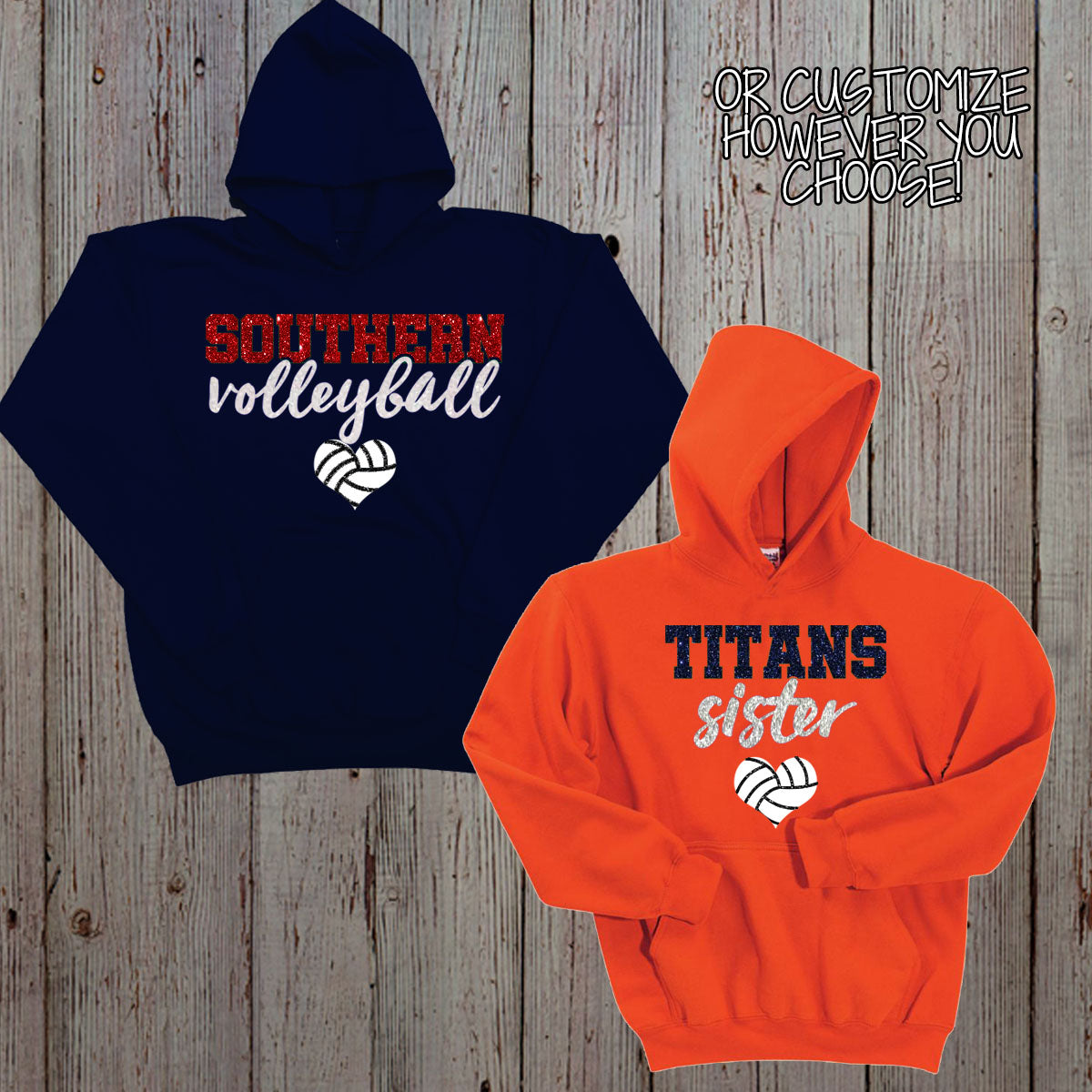 custom volleyball girlfriend hoodie