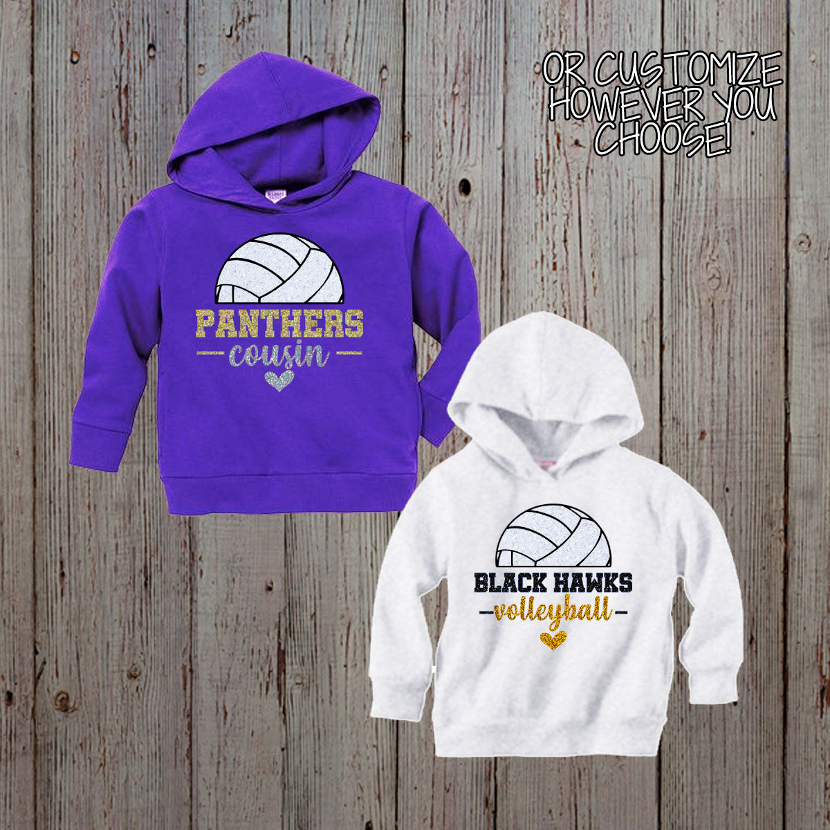 custom volleyball sister hoodie