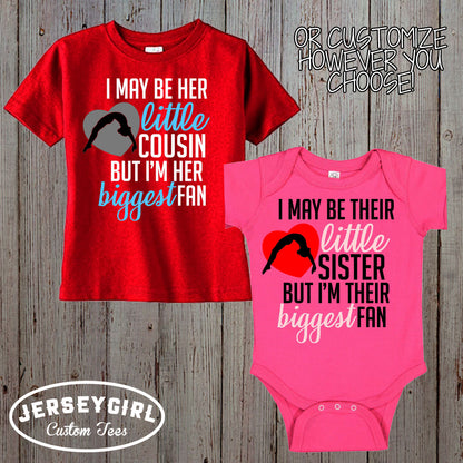 I May Be Her Little Brother But I'm Her Biggest Fan gymnastics shirt