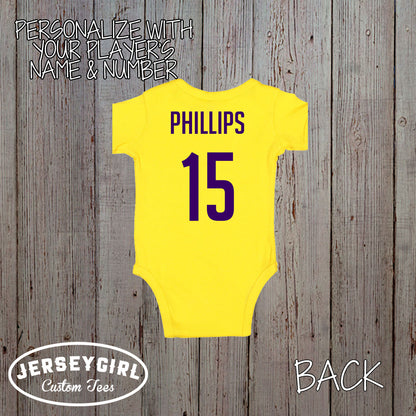 I May Be Her Little Brother But I'm Her Biggest Fan field hockey bodysuit / shirt