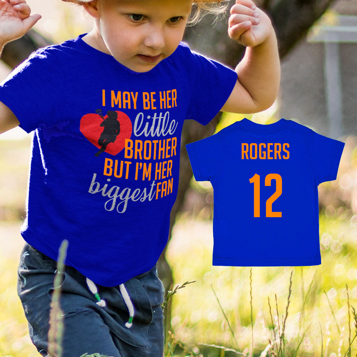 I May Be Her Little Brother But I'm Her Biggest Fan lacrosse shirt