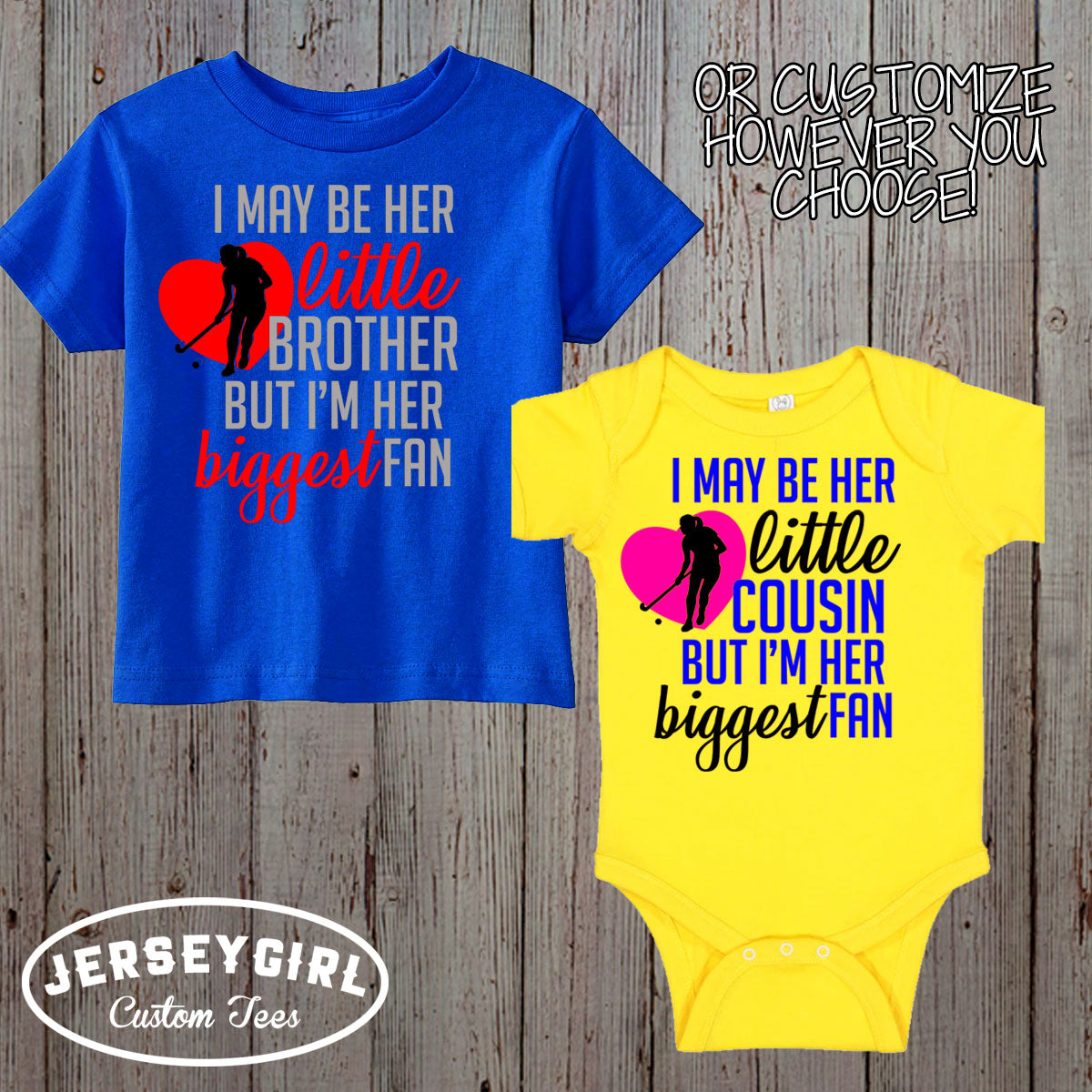 I May Be Her Little Sister But I'm Her Biggest Fan field hockey bodysuit / shirt