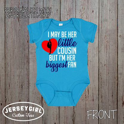 i may be her little sister but i'm her biggest fan cheer shirt