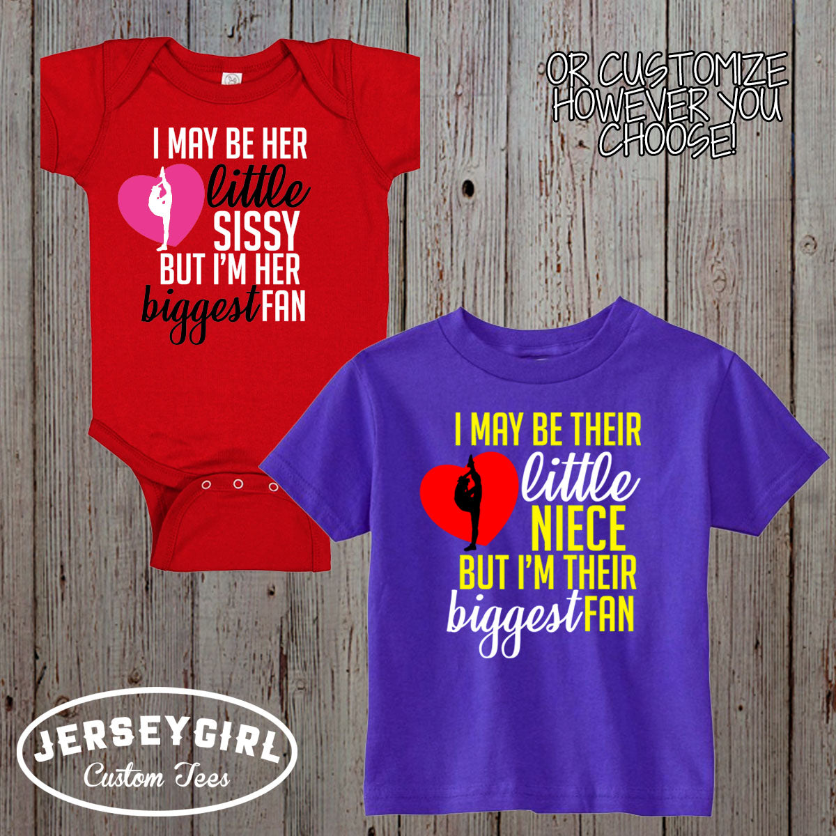 i may be her little sister but i'm her biggest fan cheer shirt