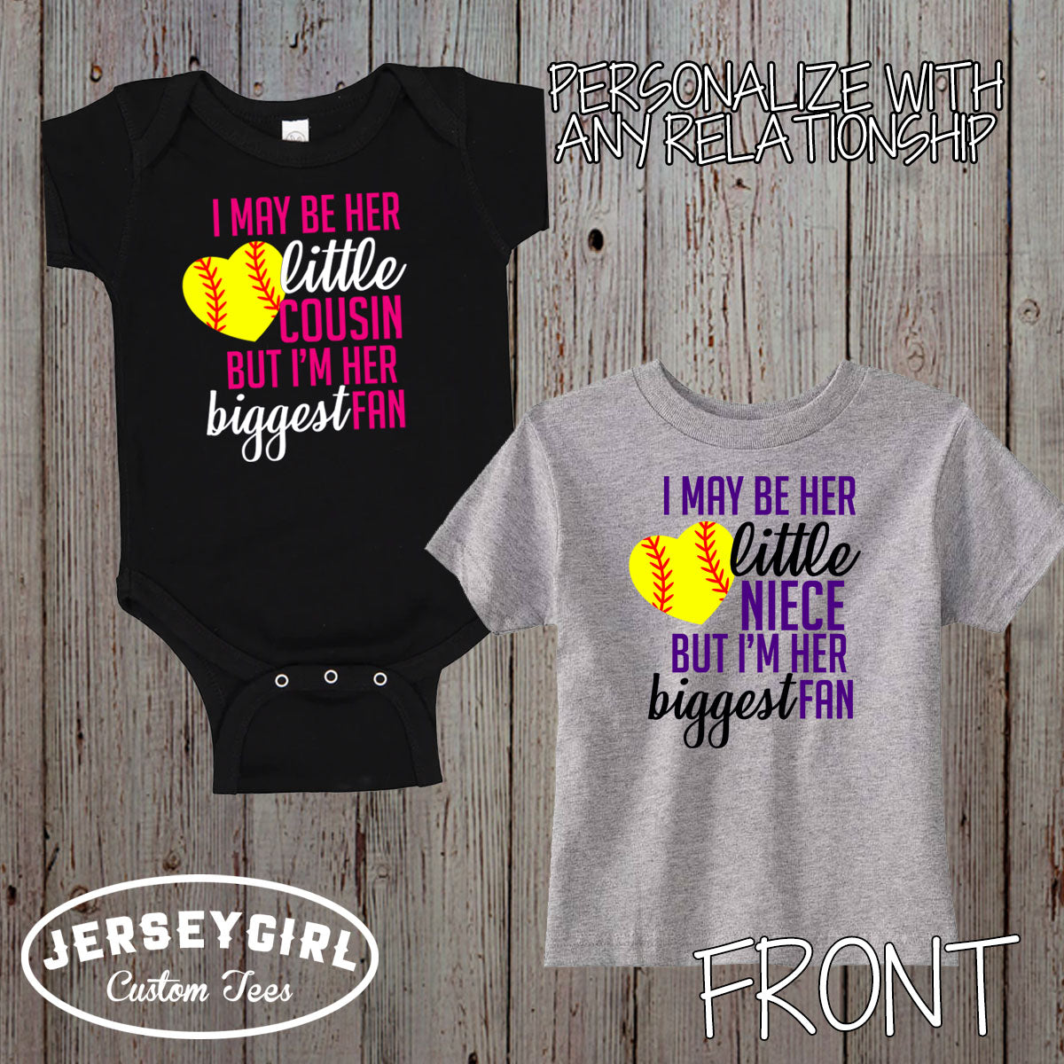 I May Be Her Little Sister But I'm Her Biggest Fan softball shirt