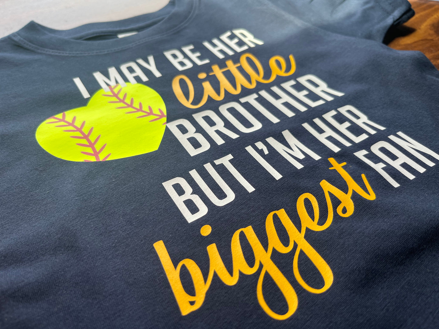 I May Be Her Little Sister But I'm Her Biggest Fan softball shirt