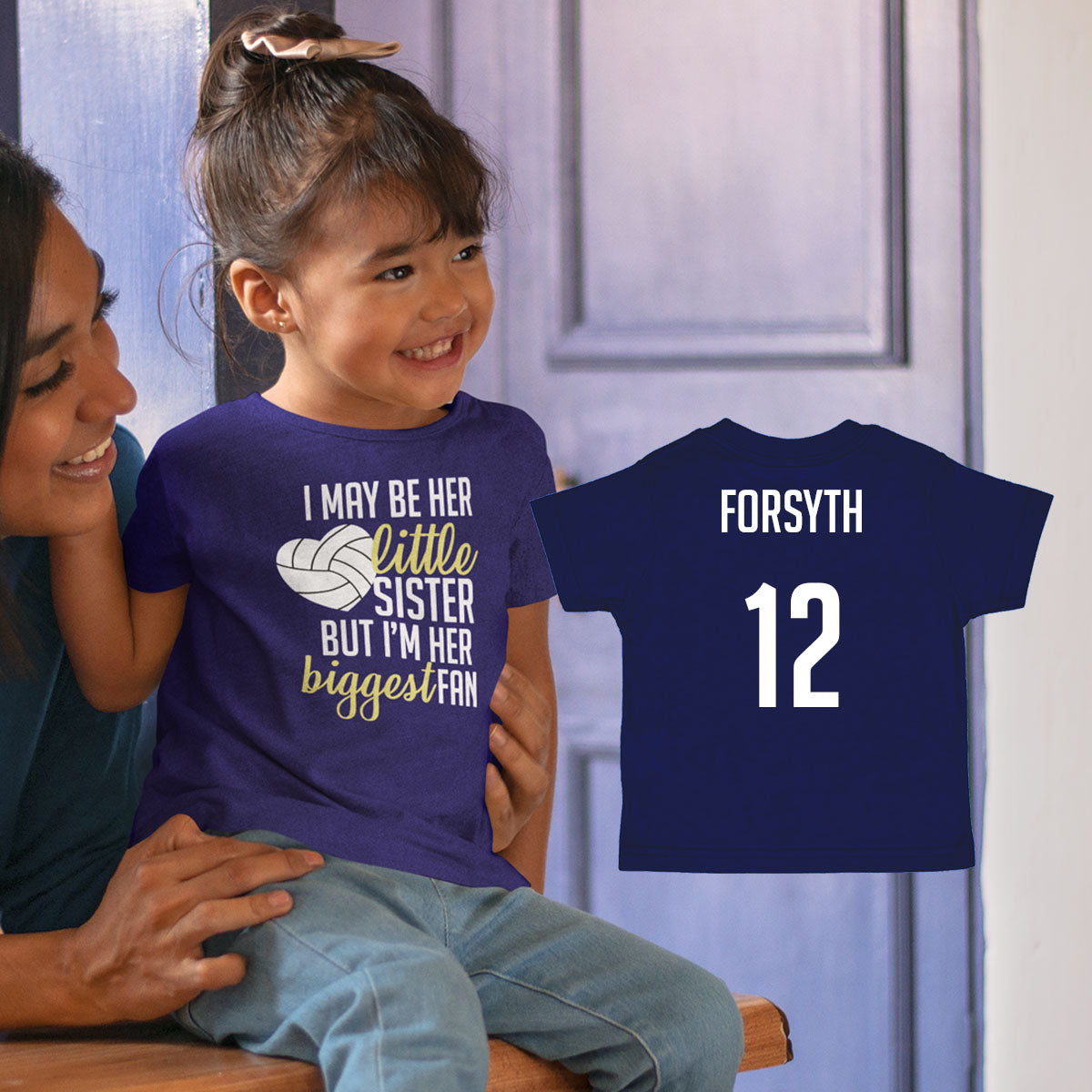 I May Be Her Little Sister But I'm Her Biggest Fan volleyball shirt