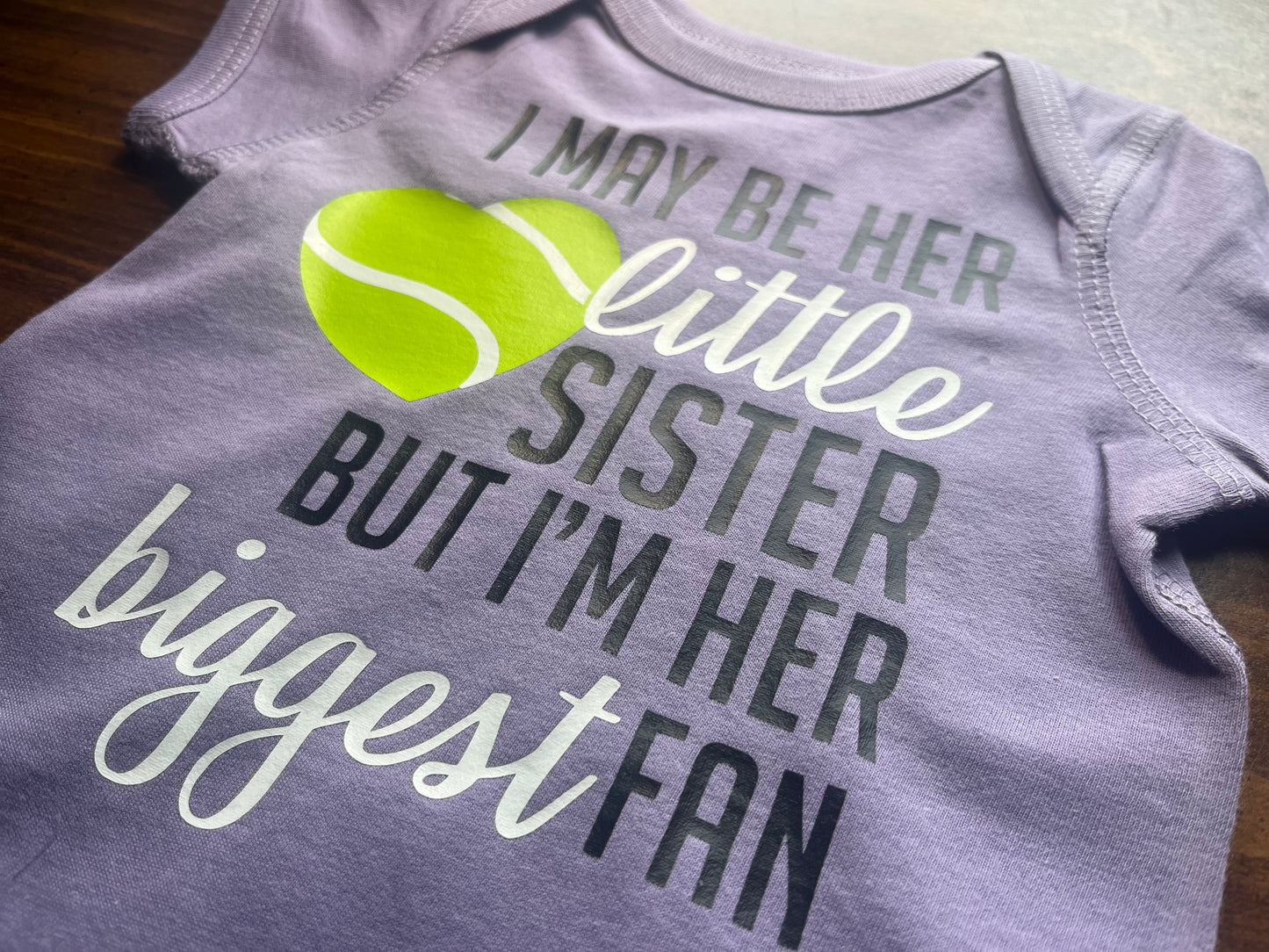I May Be His Little Sister But I’m His Biggest Fan tennis sister shirt 
