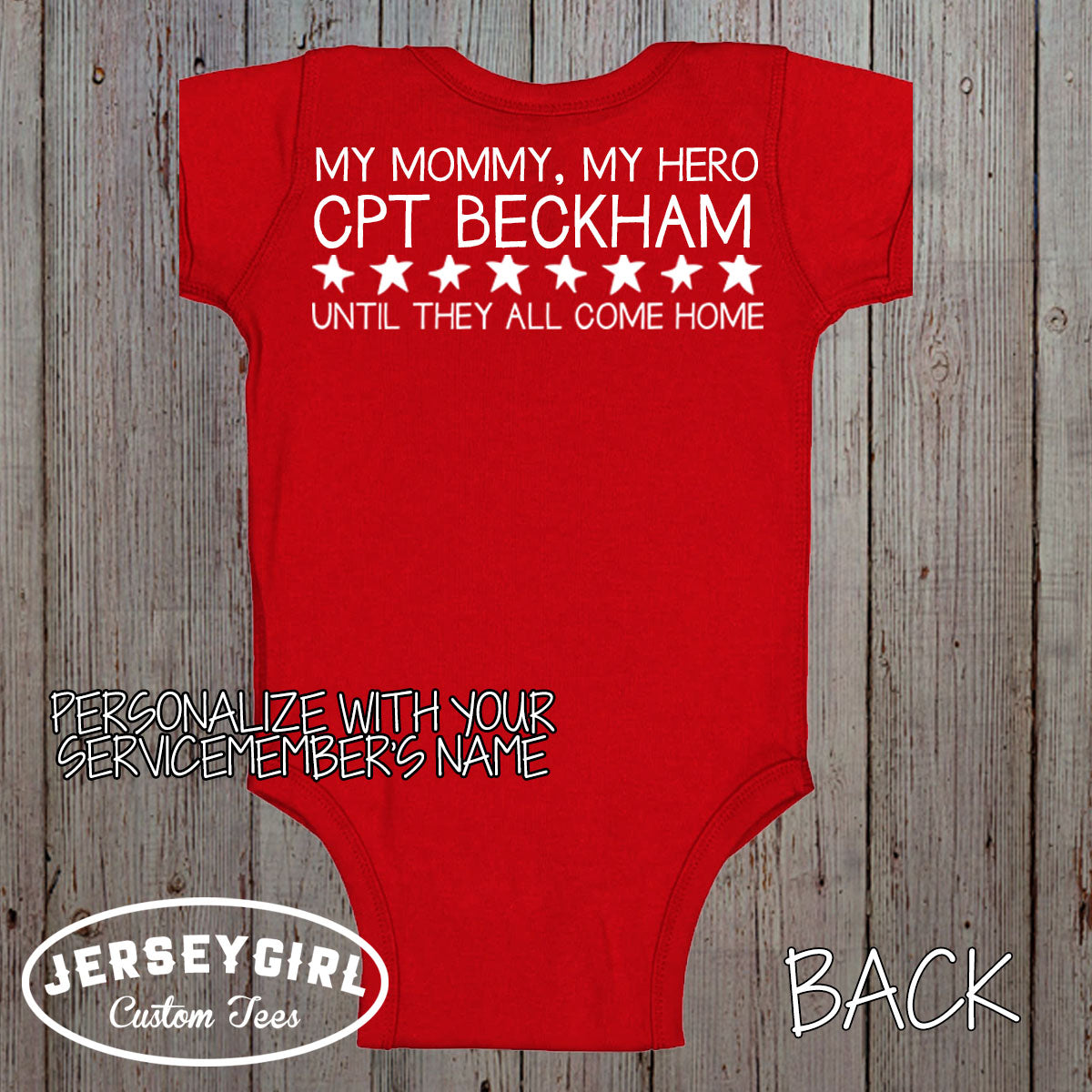 Custom I Wear Red for My Daddy RED Friday Baby Bodysuit / Toddler Shirt