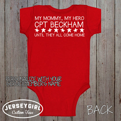 Custom I Wear Red for My Daddy RED Friday Baby Bodysuit / Toddler Shirt