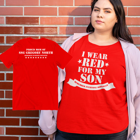 Custom I Wear Red for My Son RED Friday Shirt