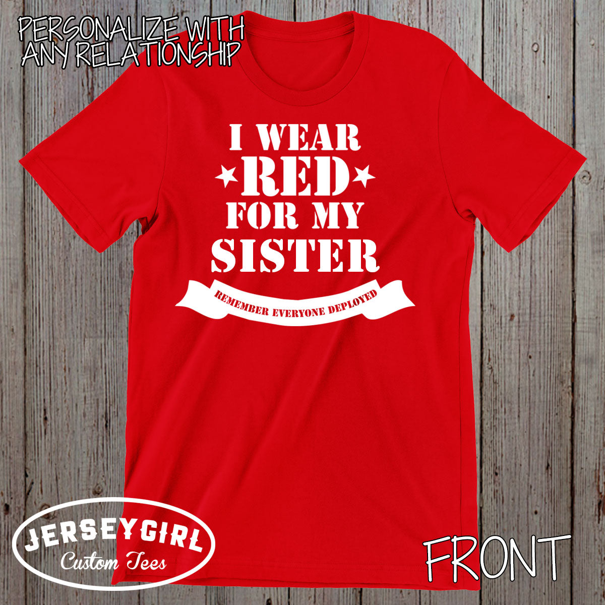 Custom I Wear Red for My Son RED Friday Shirt