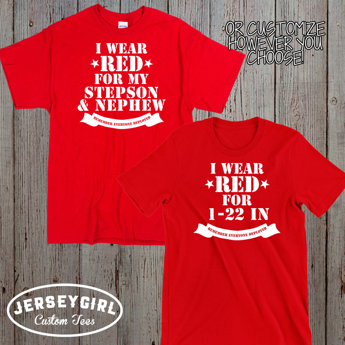 Custom I Wear Red for My Son RED Friday Shirt