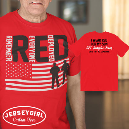 personalized Remember Everyone Deployed RED Friday shirt