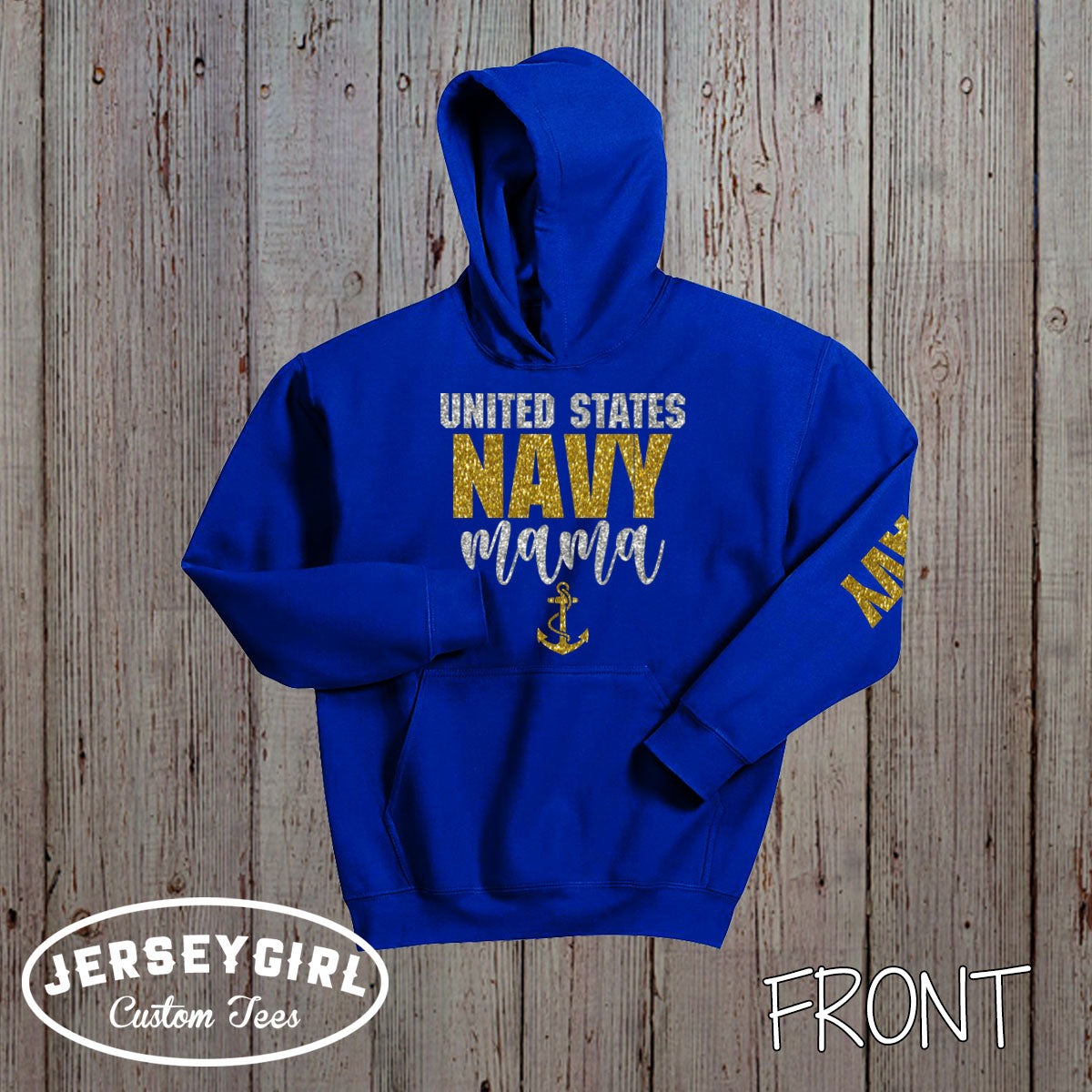 Personalized Navy Mama Sweatshirt